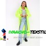 Дождевик плащ длинный женский мужской с капюшоном на молнии салатовый